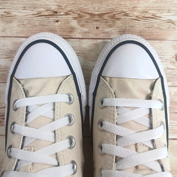 Converse All Stars Low Top Cream Black Animal Print Double Tongue Women's Size 6 - Picture 2 of 15